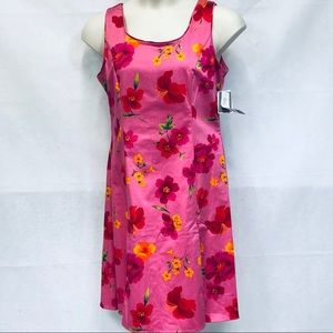 Sag Harbor hot pink floral sheath dress